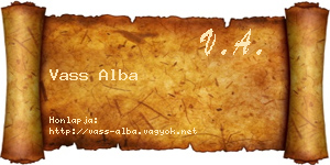 Vass Alba névjegykártya